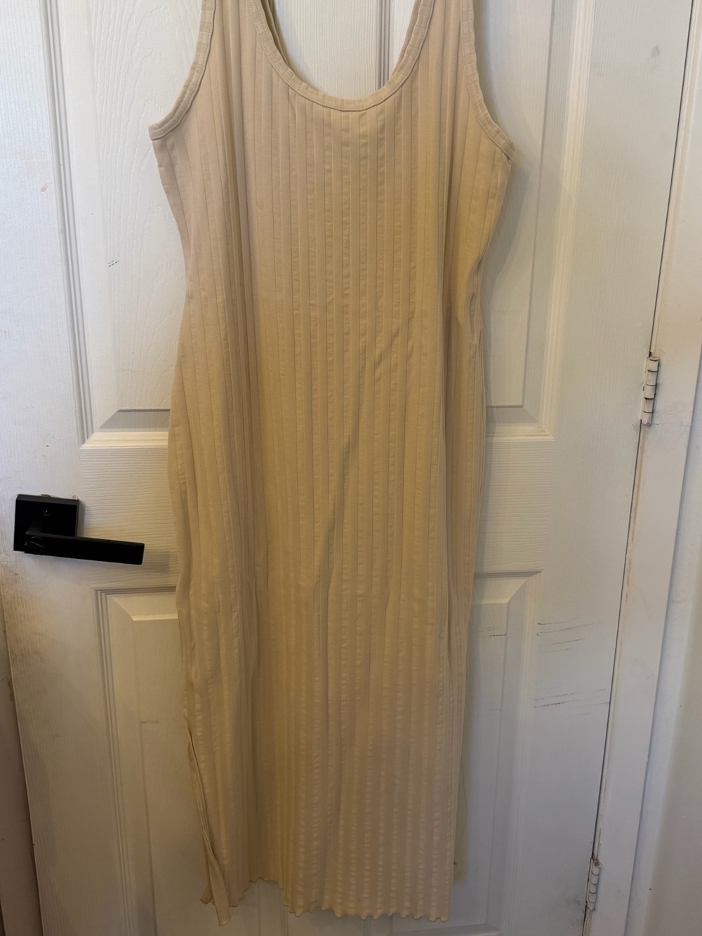 AerieSleeveless Ribbed Tank Dress - Cream